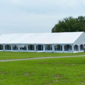 White Gable End Structure tent